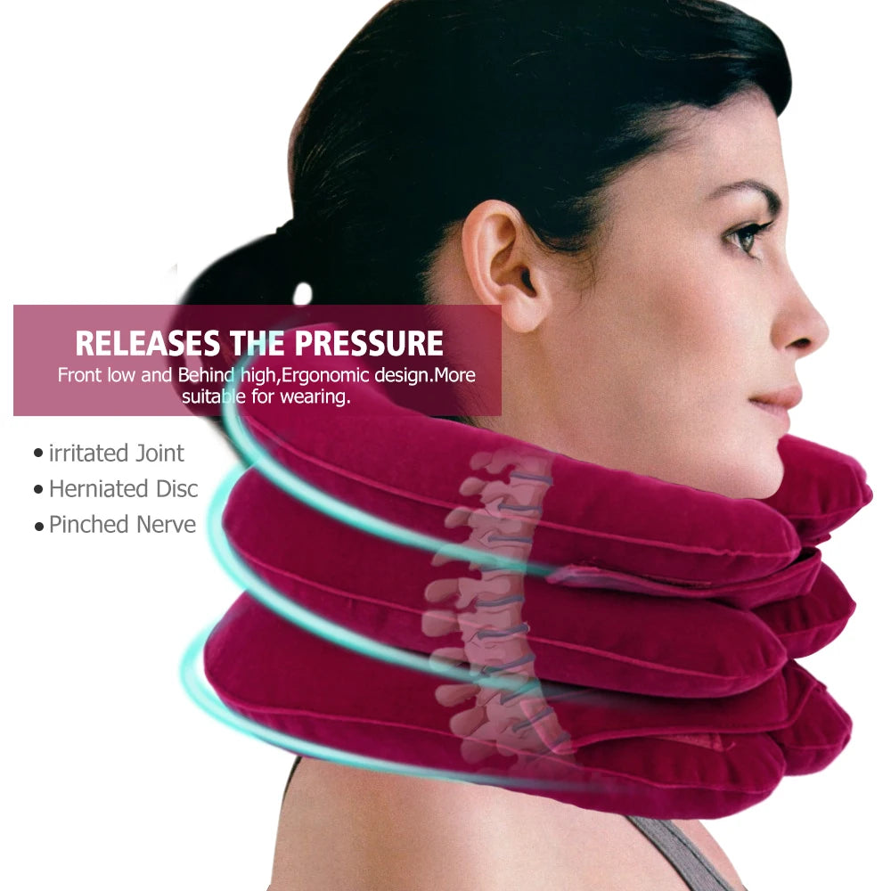 Cervical Neck Traction Medical Correction Device Cervical Support Posture Corrector Neck Stretcher Relaxation Inflatable Collar