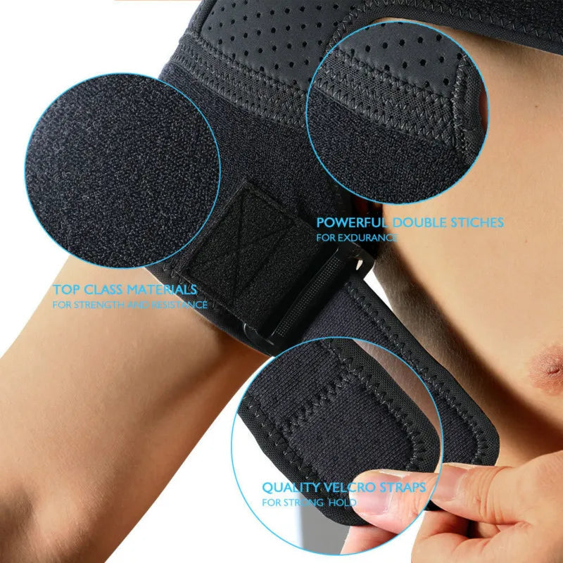 Shoulder Brace with Pressure Pad Neoprene Shoulder Support for Rotator Cuff AC Joint Dislocated Shoulder Compression Sleeve