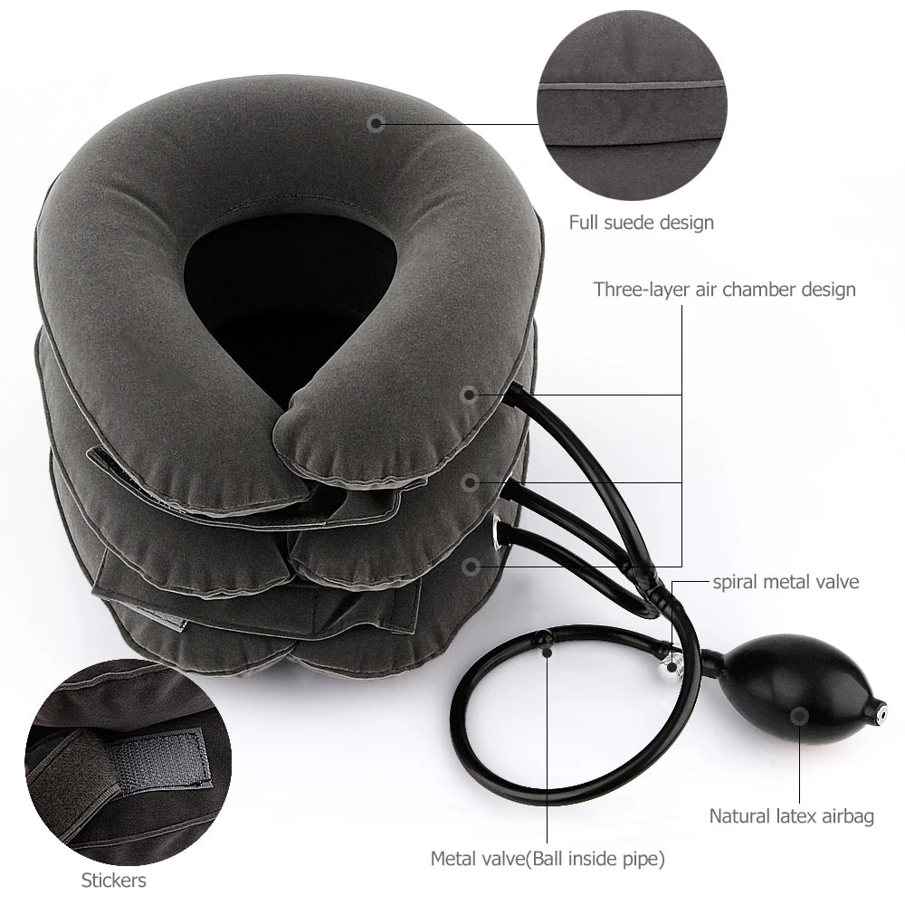 Cervical Neck Traction Medical Correction Device Cervical Support Posture Corrector Neck Stretcher Relaxation Inflatable Collar