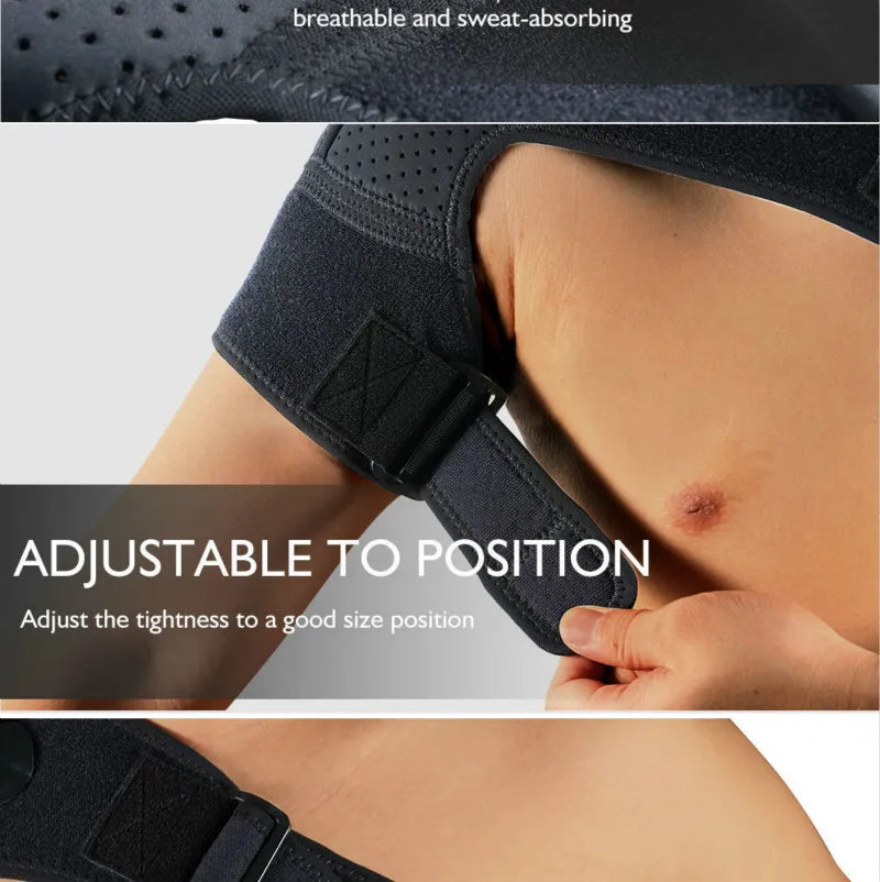 Shoulder Brace with Pressure Pad Neoprene Shoulder Support for Rotator Cuff AC Joint Dislocated Shoulder Compression Sleeve