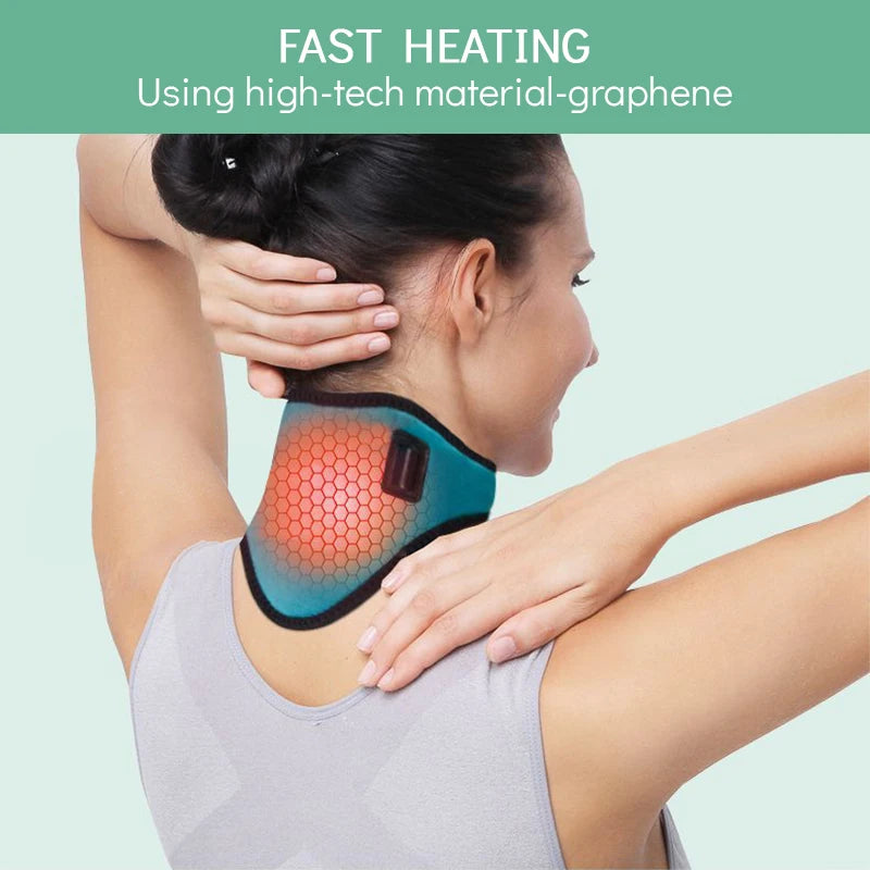 Neck Protection Tool Electric Neck Brace Cervical Vertebra Fatigue Heated Neck Health Care Therapy Neck Pain Relief