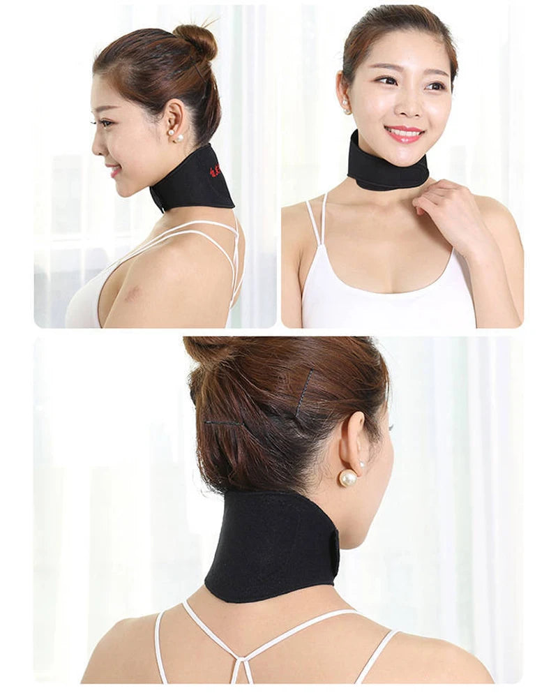 1PC Tourmaline Self-Heating Magnetic Therapy Neck Brace Support Belt Cervical Vertebra Protection Spontaneous Heating Massager