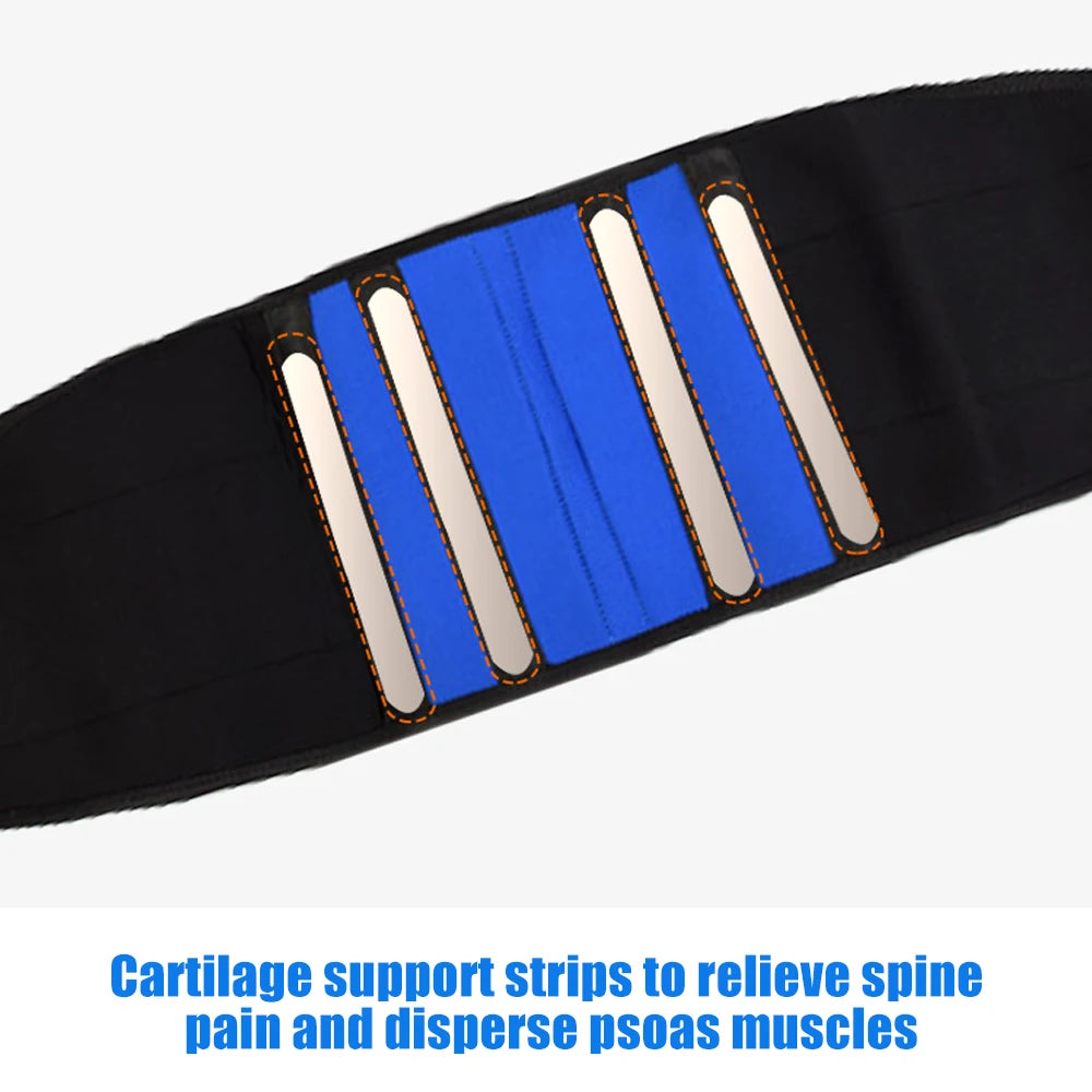 Tcare Adjustable Neoprene Double Pull Lumbar Support Lower Brace Pain Relief Waist Band S-6XL Plus Size, Unisex Back Belt Lumbar