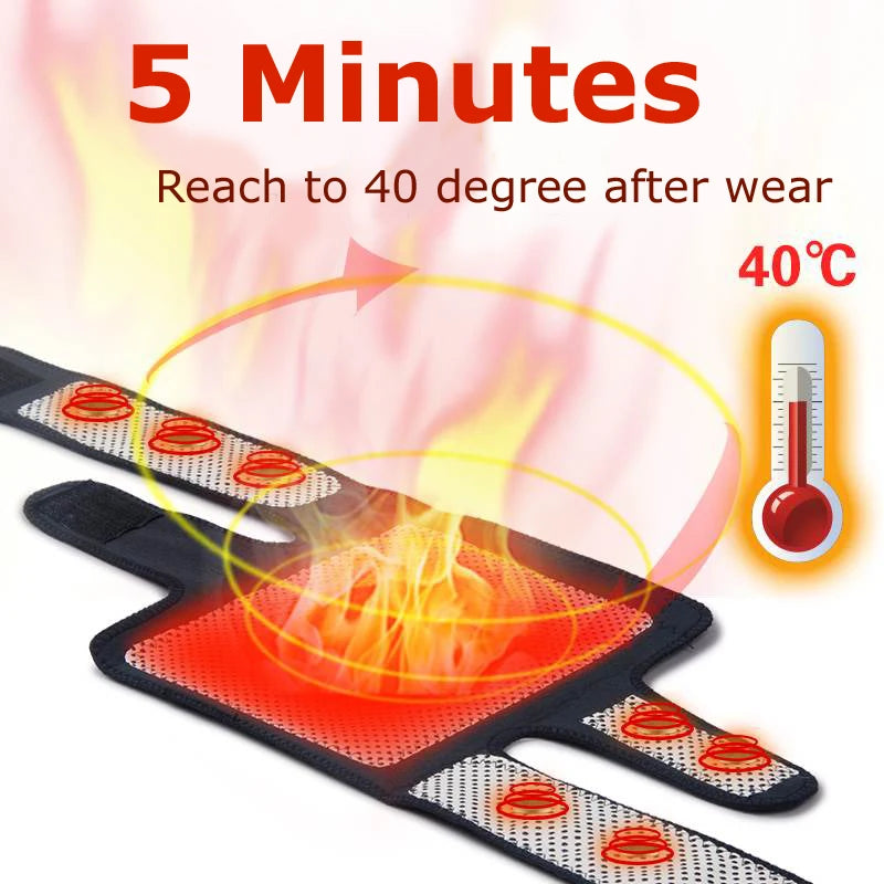 Tourmaline Magnetic Self Heating Knee Pad Therapy Orthopedic Support Belt Adjustable Braces for Arthritis Pain Massager
