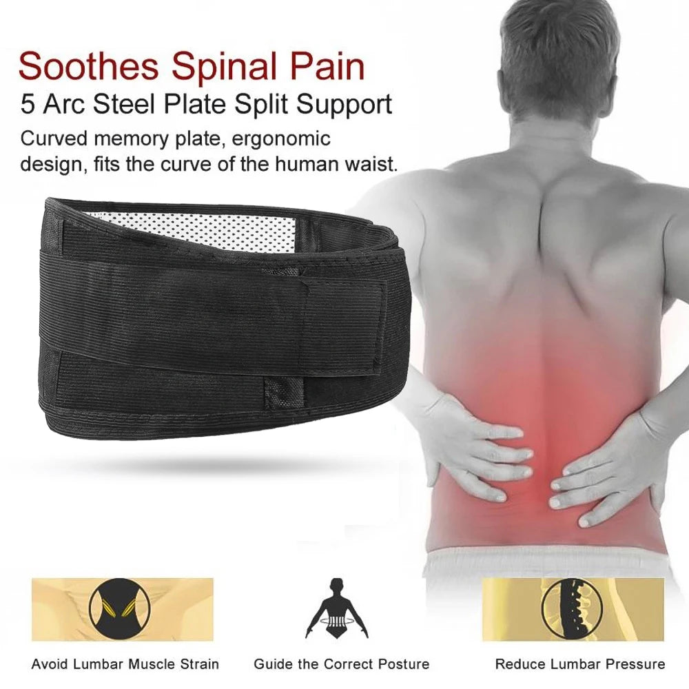 Adjustable Waist Self-heating belt protector Back Waist Support Belt Lumbar Brace Massage Band Health Care Waist Brace Support