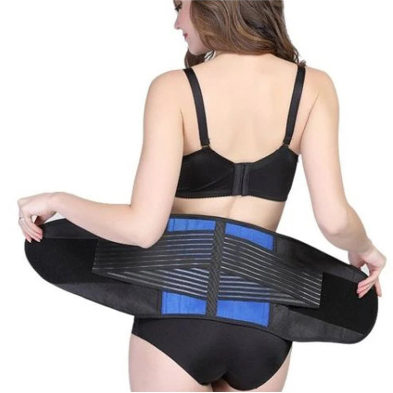 Tcare Adjustable Neoprene Double Pull Lumbar Support Lower Brace Pain Relief Waist Band S-6XL Plus Size, Unisex Back Belt Lumbar