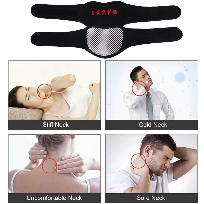 1PC Tourmaline Self-Heating Magnetic Therapy Neck Brace Support Belt Cervical Vertebra Protection Spontaneous Heating Massager