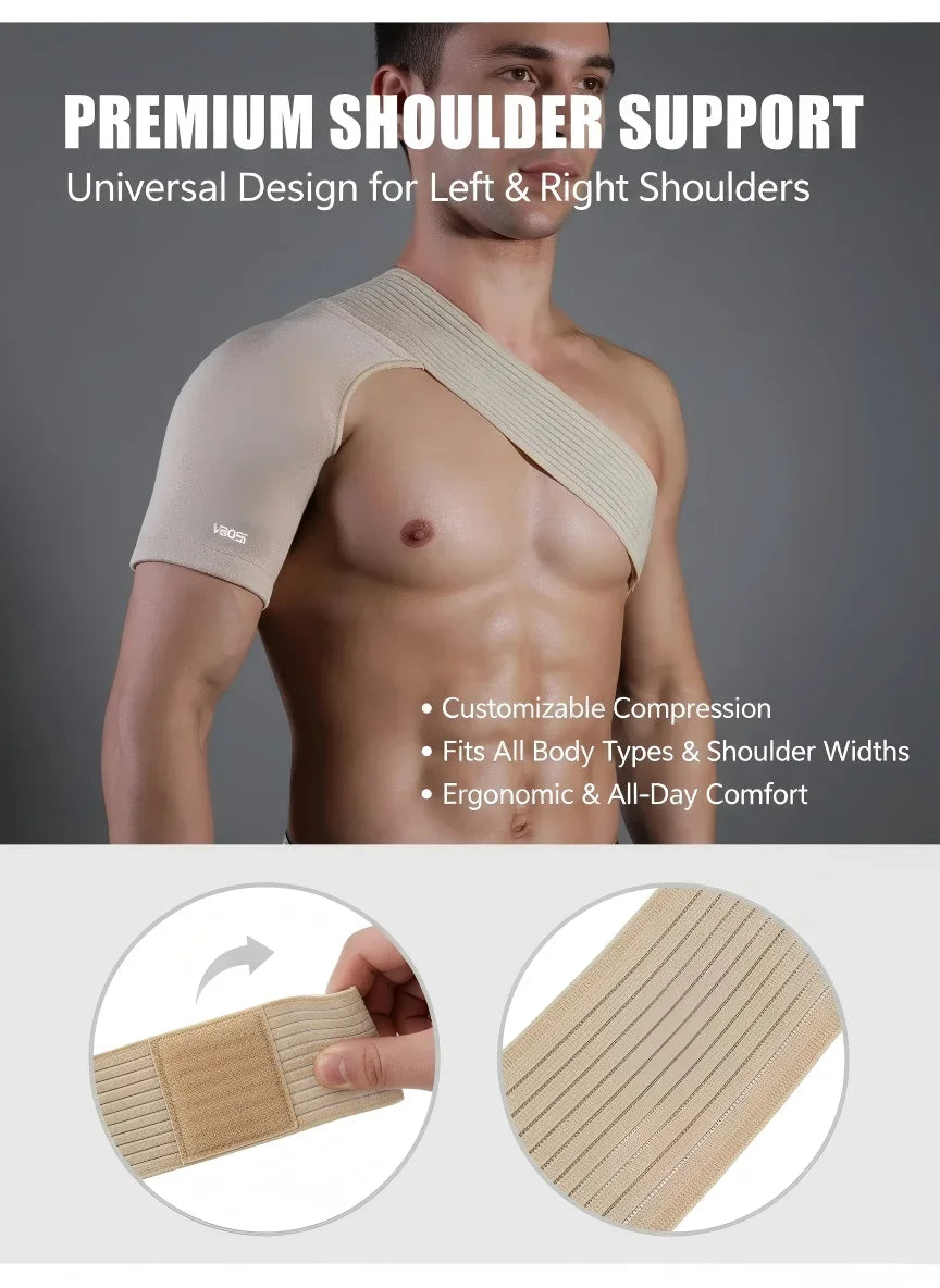 Adjustable Neoprene Shoulder Support Brace Breathable Shoulder Strap Pain Relief Injury Recovery Shoulder Protector ForMen Women