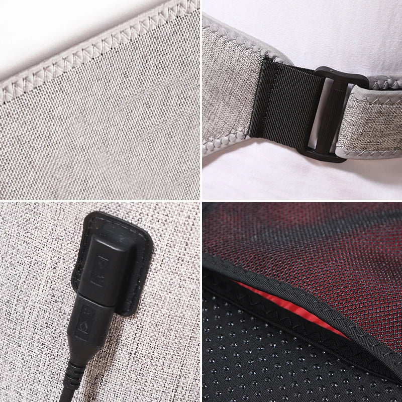Red Light Electric Heated Hip Brace with Adjustable Vibration Massage Hip Groin Thigh Support Muscle Relaxation And Pain Relief