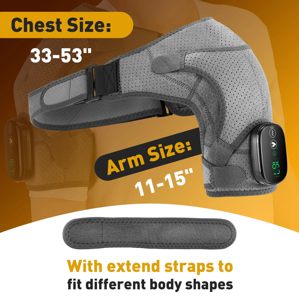 Electric Heating Heated Shoulder Brace Wrap Shoulder Massage Support Belt Strap with Adjustable of Heating Arm Muscle Relaxation