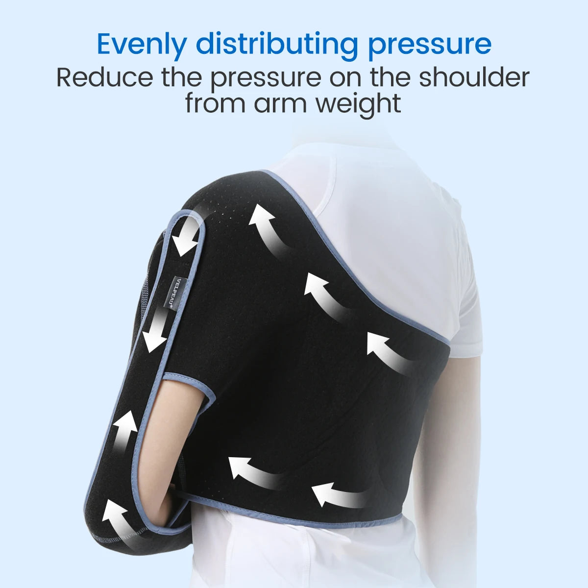VELPEAU Shoulder Sling Breathable for Rotator Cuff Tear, Arm Fracture and Dislocation, Shoulder Immobilizer for Sleeping