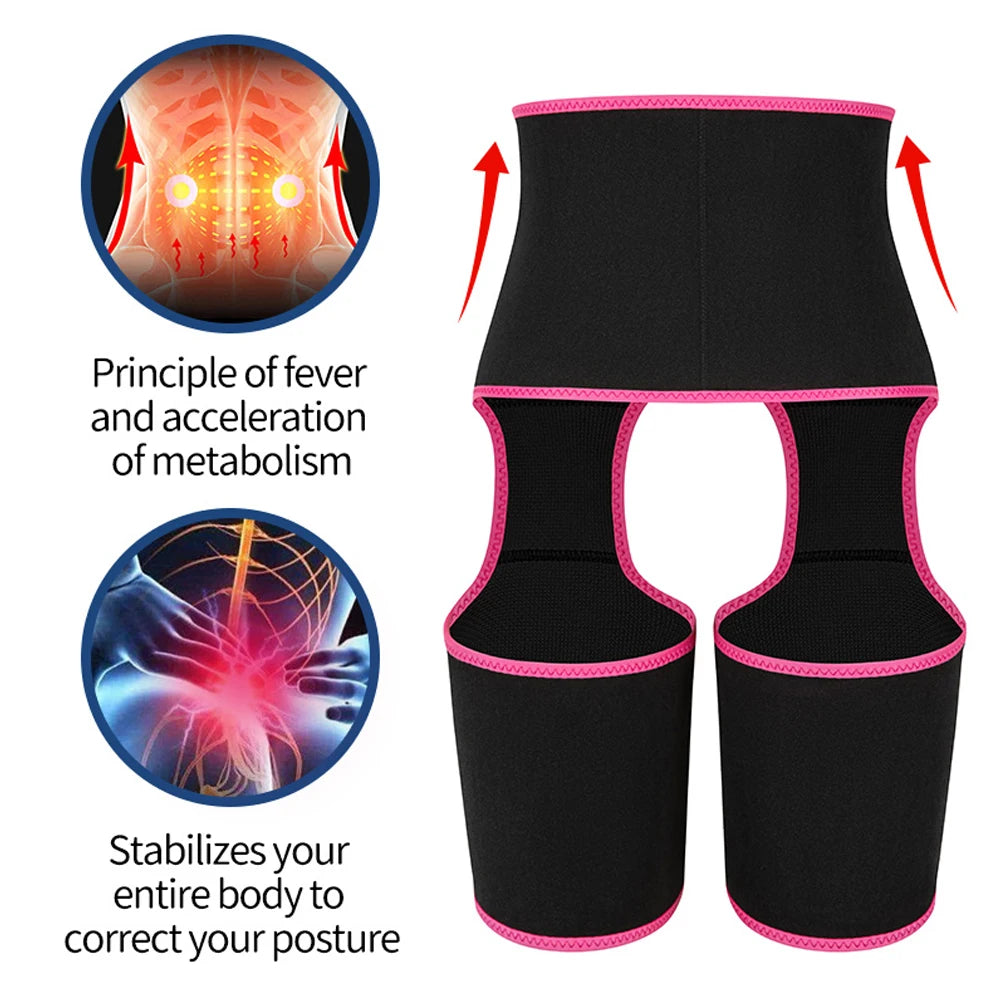 1 Piece Neoprene Slim Thigh Trimmer Leg Shapers Slimming Belt Waist Trainer Sweat Shapewear Fat Burning Compress Belt for Women