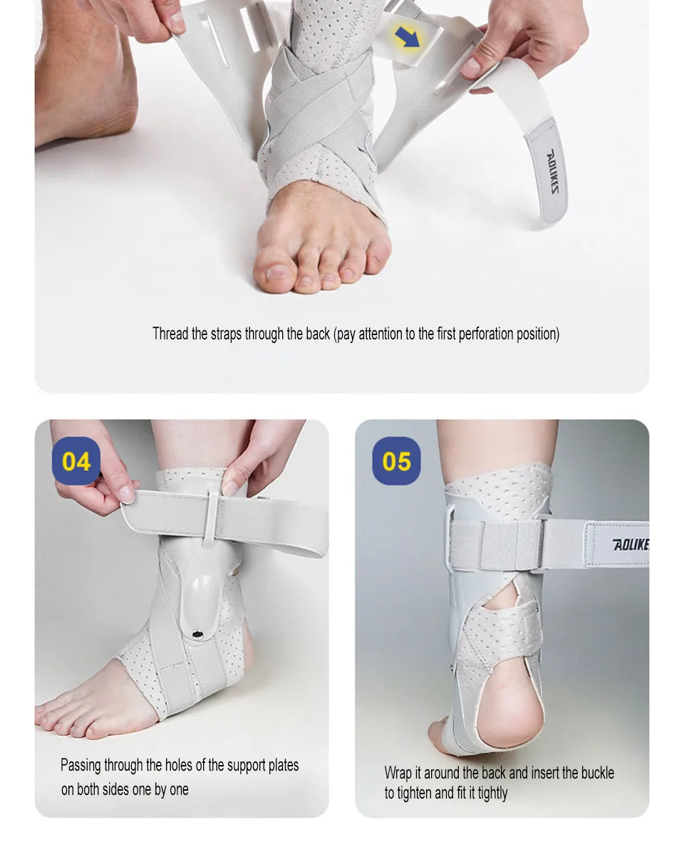 AOLIKES 1PCS Ankle Sprained Support Brace Ankle Splint Stabilizer Protect for Sprained Ankle Injury Recovery Achilles Tendonitis