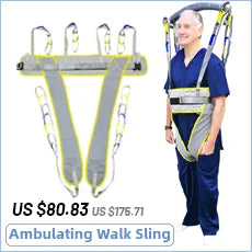 Ehucon Professional Walking Assist Lift Sling Hoist Ambulating Training Washable Stand Support Sling SWL 500lbs