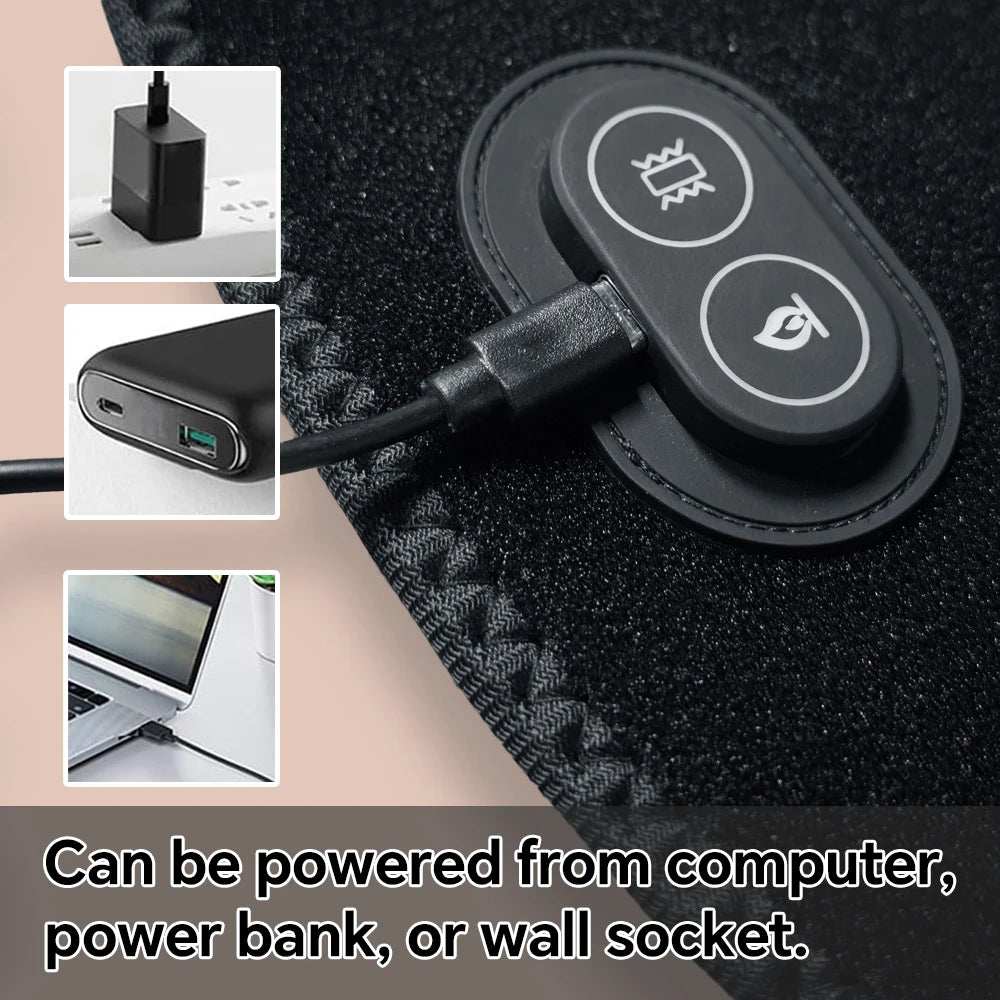 Smart Heated Massage Brace for Shoulder, USB Powered Shoulder Heating Pad for Joint & Muscle Massage, Left and Right Arm All Use