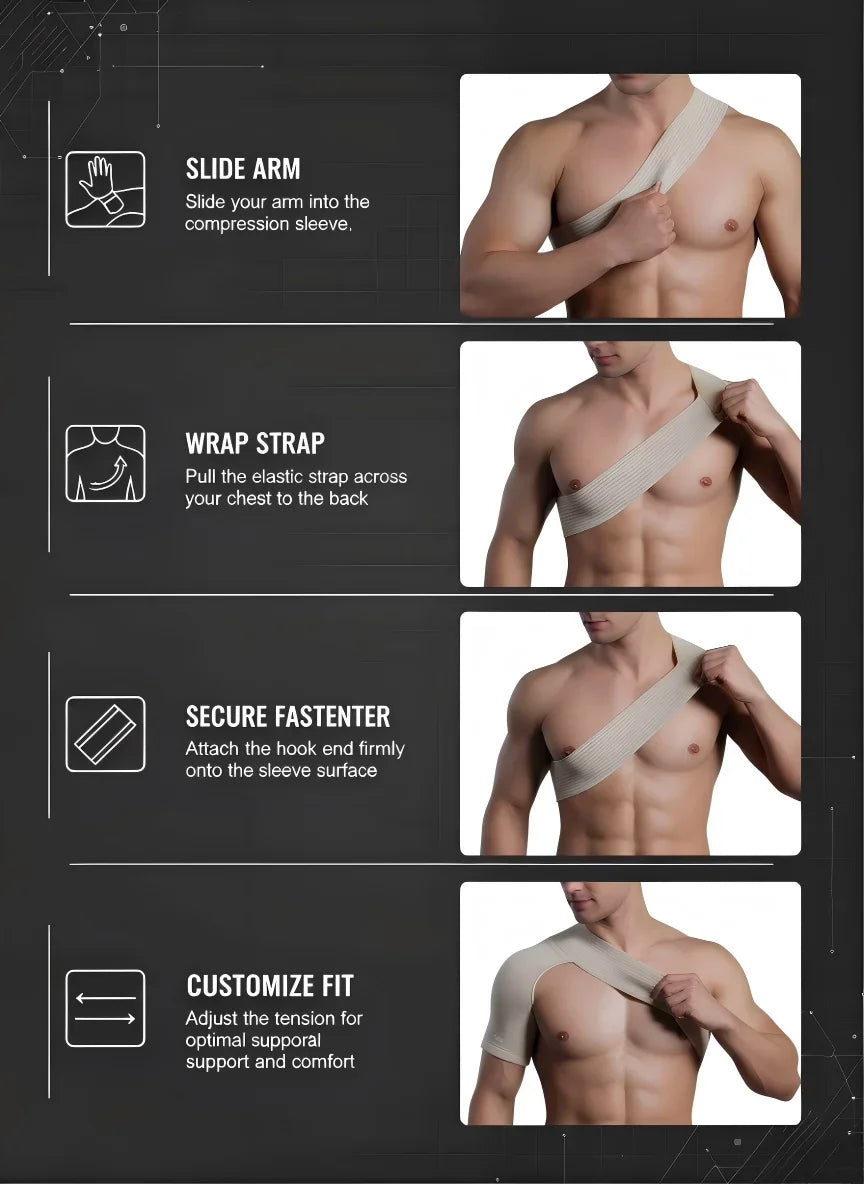 Adjustable Neoprene Shoulder Support Brace Breathable Shoulder Strap Pain Relief Injury Recovery Shoulder Protector ForMen Women