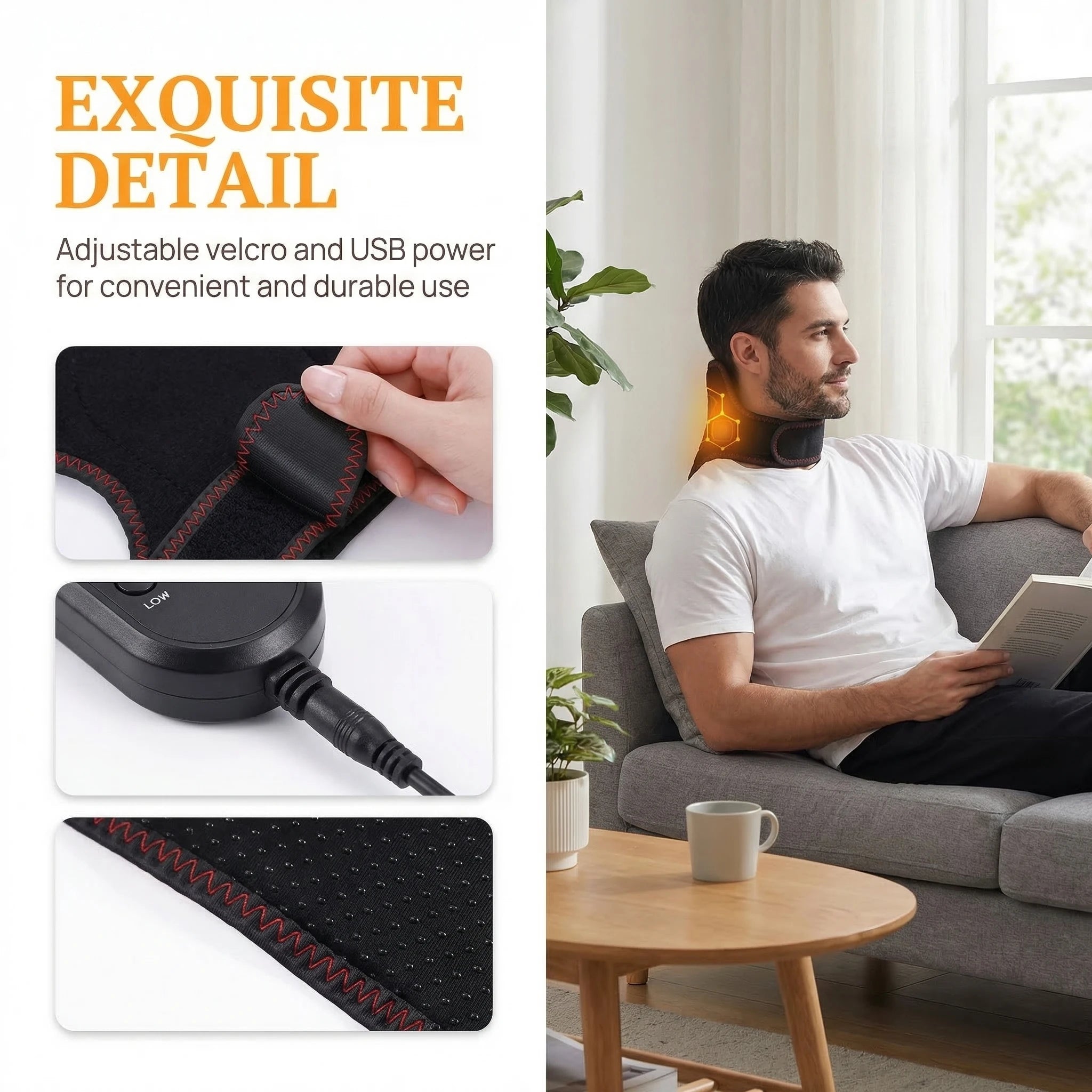 Tourmaline Self-heating Neck Belt Neck Support Massager 1Pcs Protection Spontaneous Heating Belt Health Care Dropship