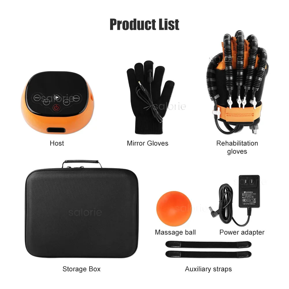 Heated Rehabilitation Robot Gloves Finger & Hand Function Workout Recovery Tool Hemiplegia Stroke Physiotherapy Training Device