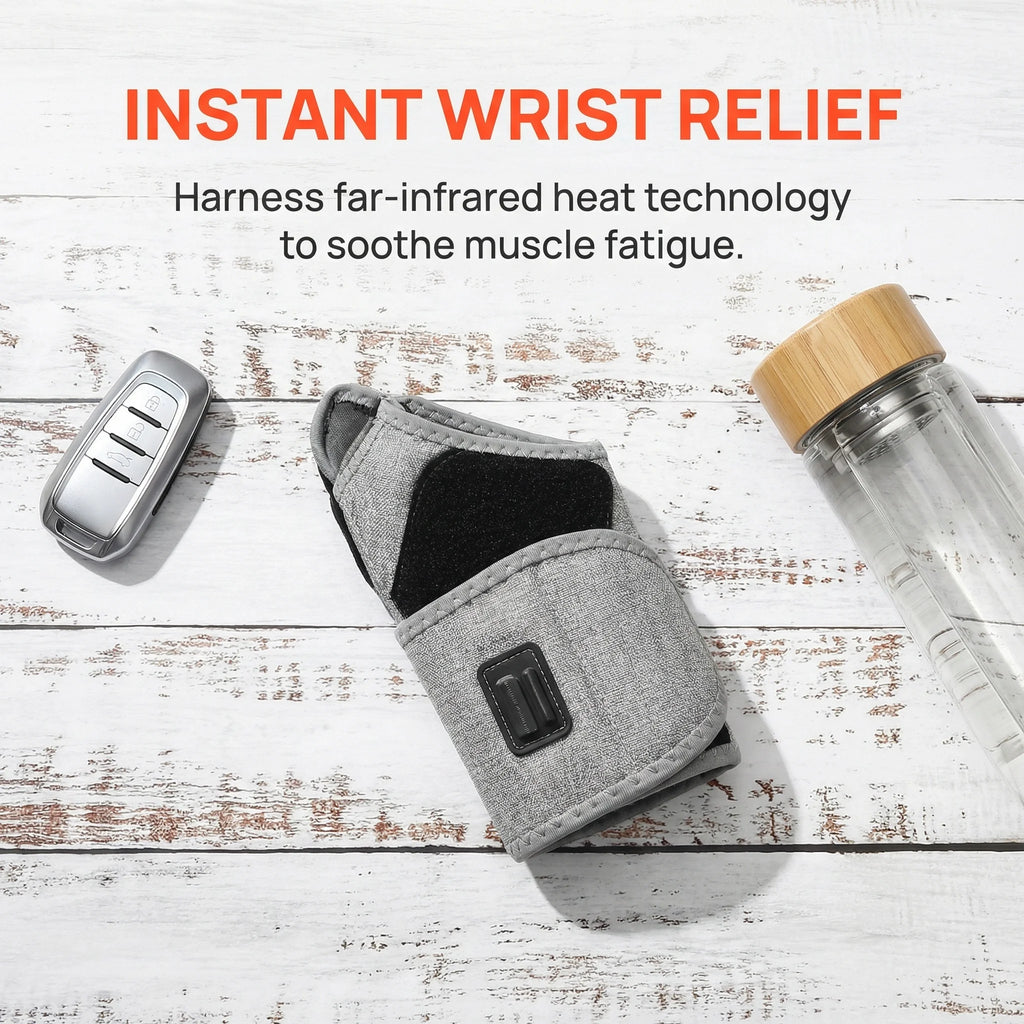 Heated Wrist Wrap Electric Heated Wrist Brace for Women And Men with 3 Heat Settings - Electric Wrist Heating Pad Wrist Warmer
