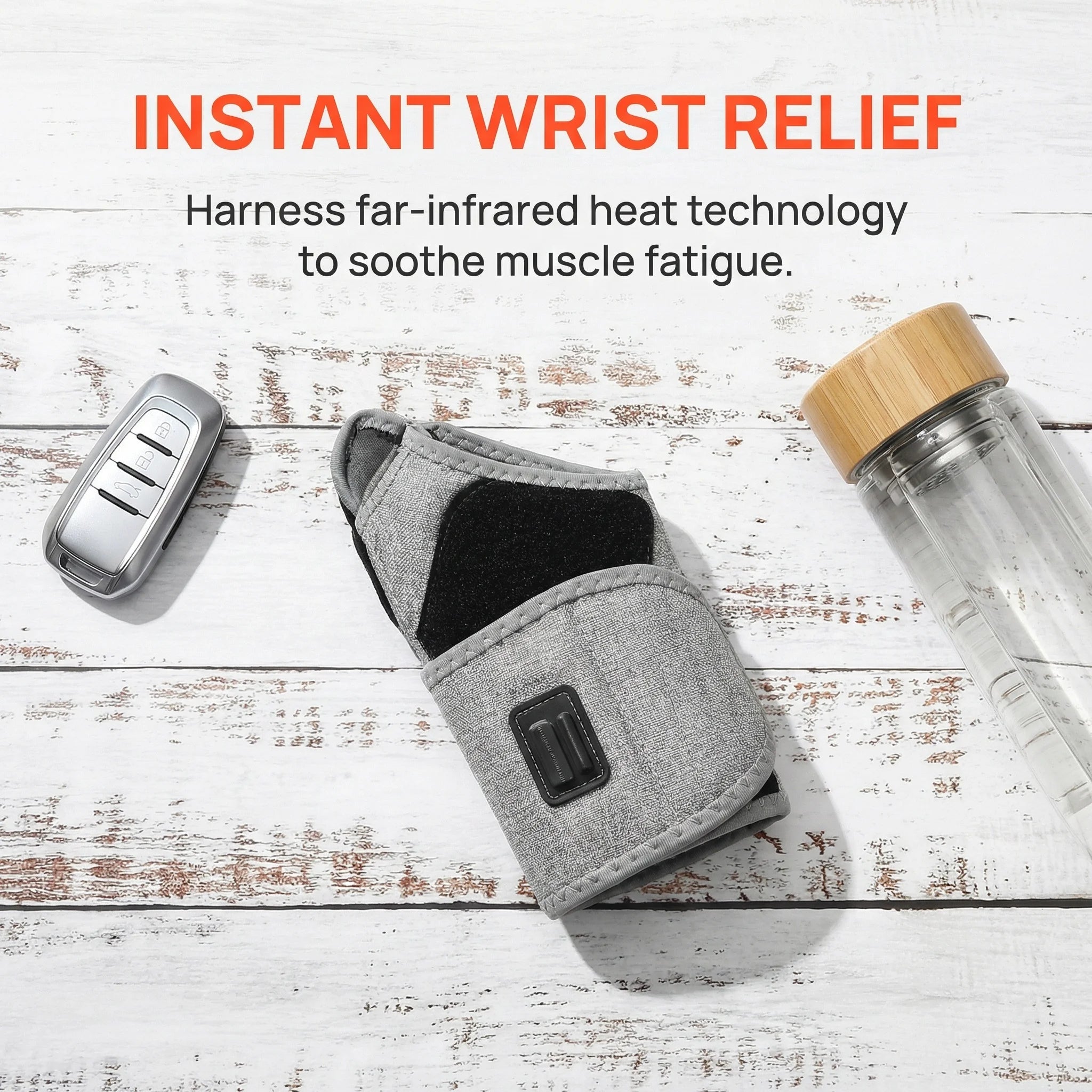 Heated Wrist Wrap Electric Heated Wrist Brace for Women And Men with 3 Heat Settings - Electric Wrist Heating Pad Wrist Warmer