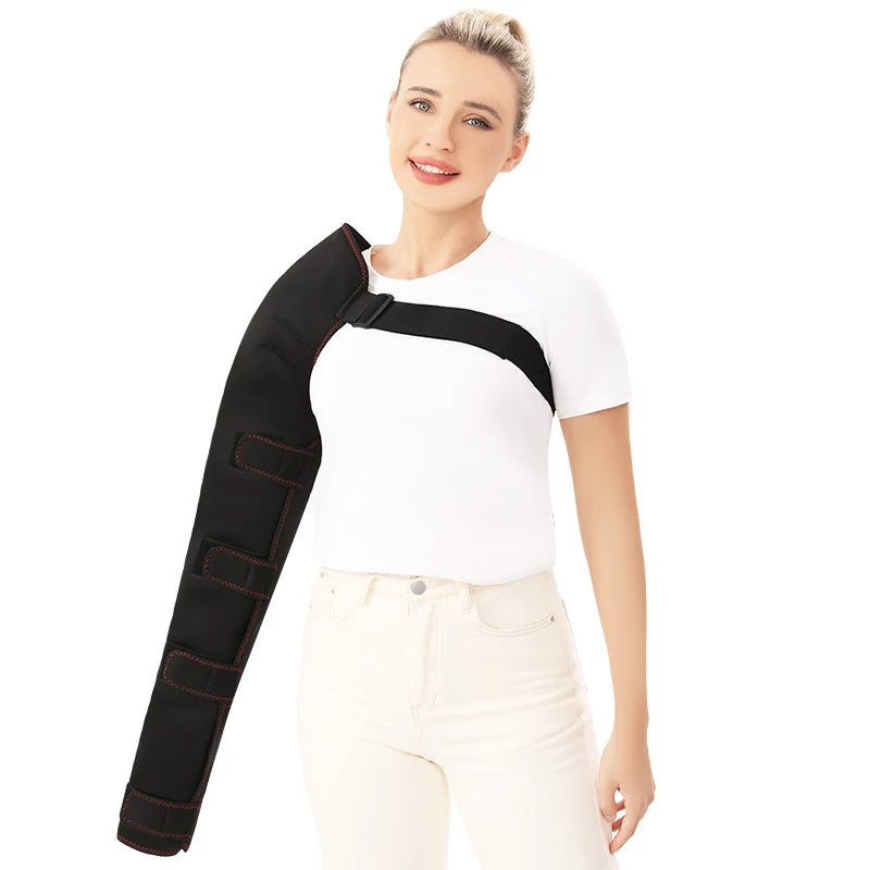 Shoulder Arm Massage Heating Brace Long Heated Elbow Heating Support 3 Vibration Heat Settings Shoulder Wrap for Frozen Shoulder