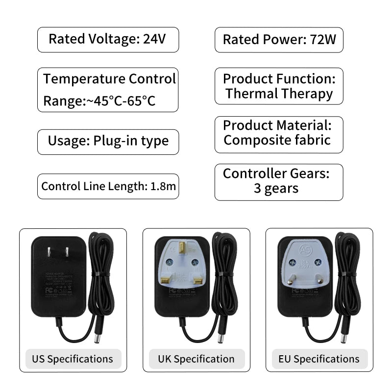 Electric Ankle Massager with 3 Gears Heated Wrap Foot Support Brace for Joint Sprain Pain Relief Vibration Heating Massage Stra