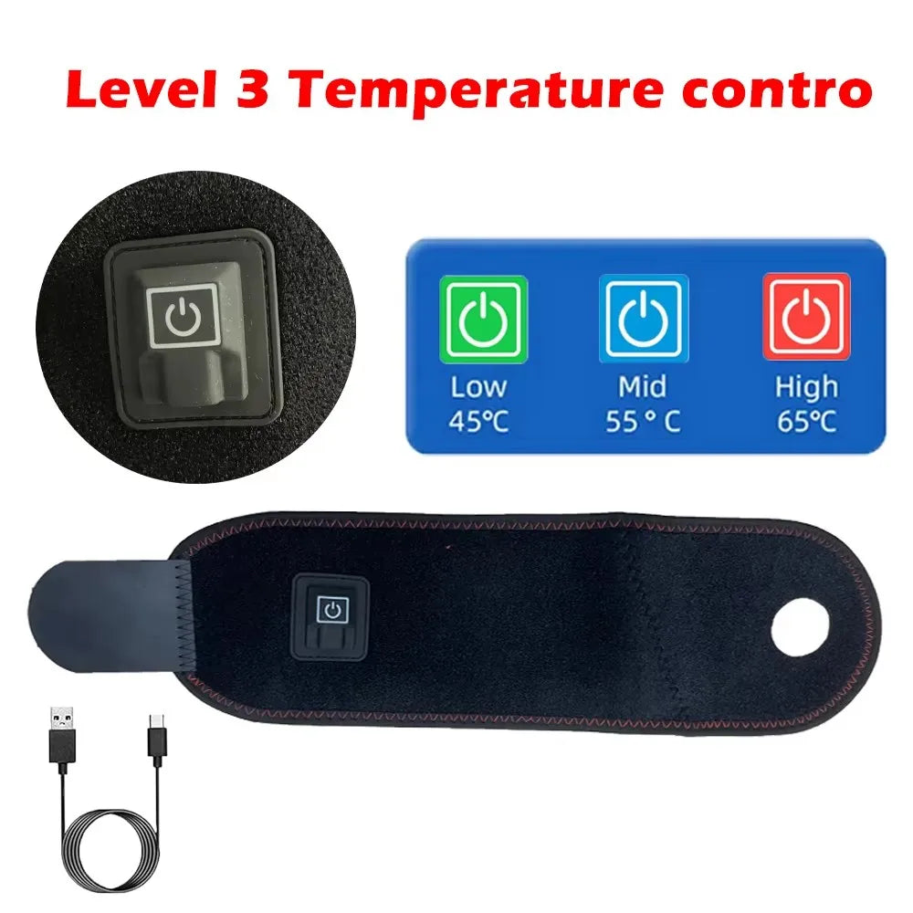 Electric Wrist Brace and Ankle Brace with Adjustable Hot Compress Massage Ankle Guard Band Carpal Tunnel Foot Protection Support