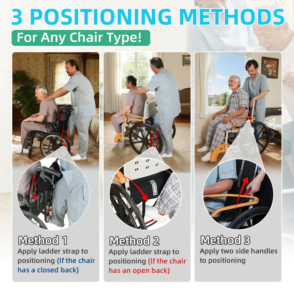 Ehucon One Way Transfer Support Seat Cushion with Handles,Non-Slip Fall Prevention Pad for Elderly 48.4"x16.7" Pack of 1 PC