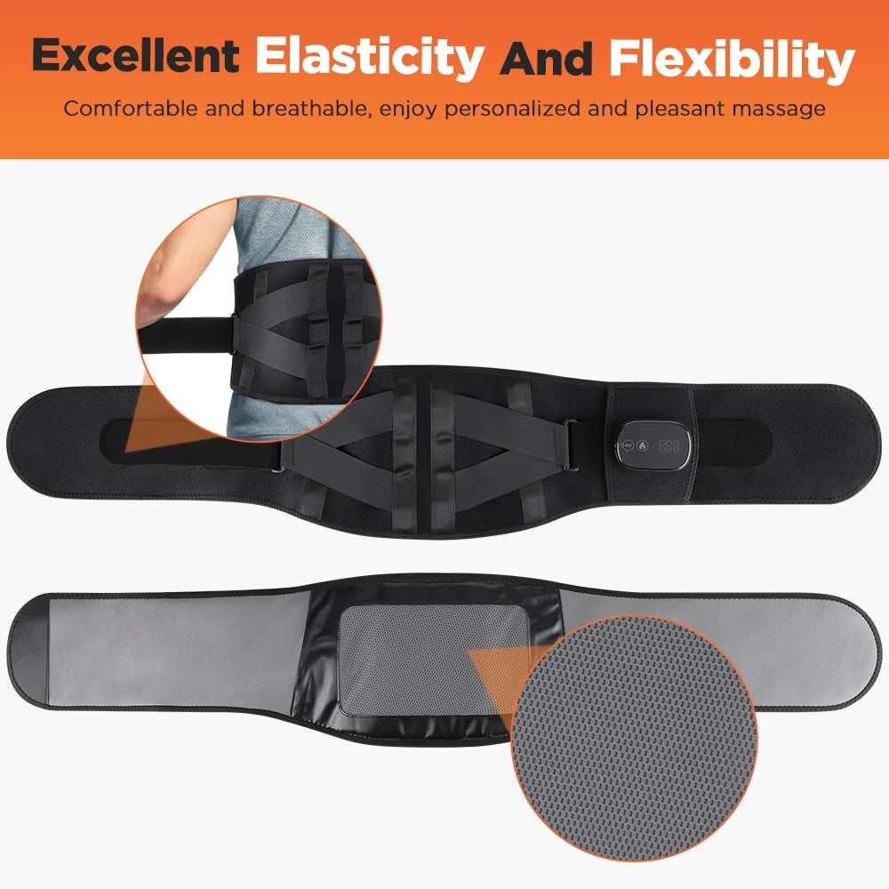Heat Lumbar Brace Support Massager Waist Massager Back Belt Heath Care Comfortable Material for Office Workers Home Use