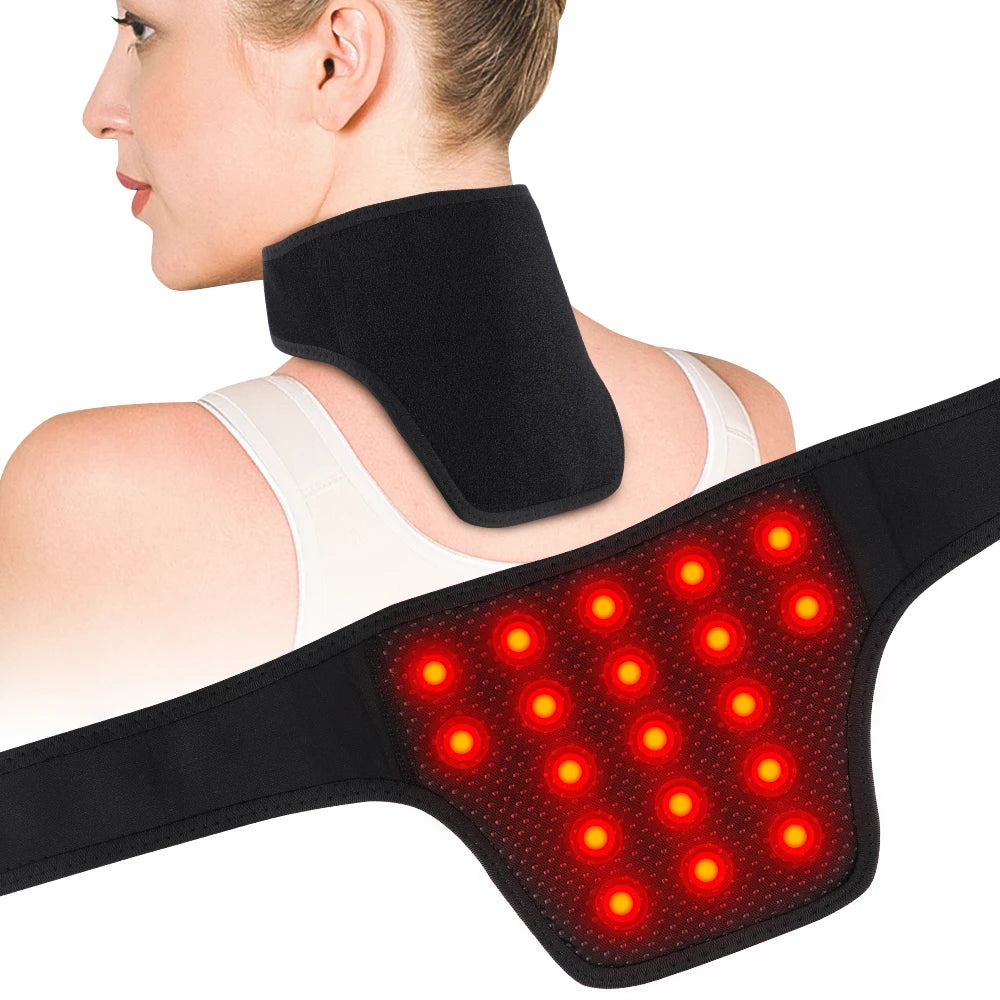 Heating Neck Protector Neck Warm Sleeve With 19PCS Magnet Maintenance Hot Compress Neck Support Neck Brace Dropshipping