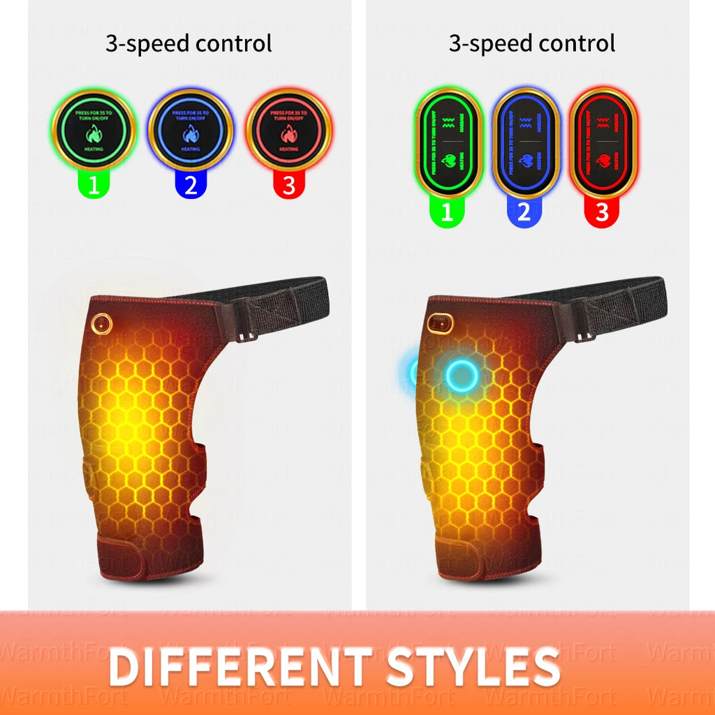 Full-Wrap Hip Support Brace with Massager Sciatica Pain Relief Buttock Physical Therapy Recovery Focused Hip Heating USB-Powered