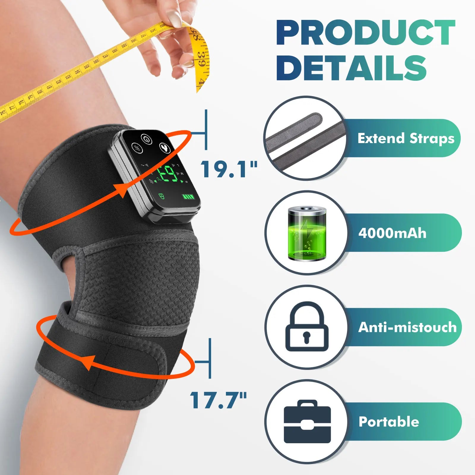 Electric Heating Heated Shoulder Brace Wrap Shoulder Massage Support Belt Strap with Adjustable of Heating Arm Muscle Relaxation