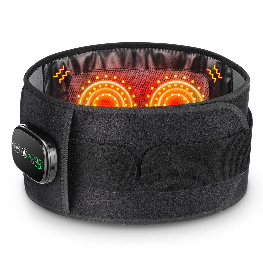 Heat Lumbar Brace Support Massager Waist Massager Back Belt Heath Care Comfortable Material for Office Workers Home Use