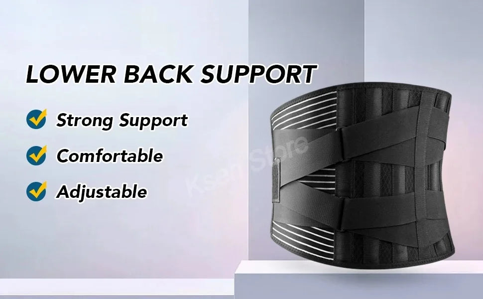Lumbar Back Belt Waist Support Lumbar Pad Back Orthopedic Corset for Men Women Waist Protector Belt Waist Trainer Spine Support