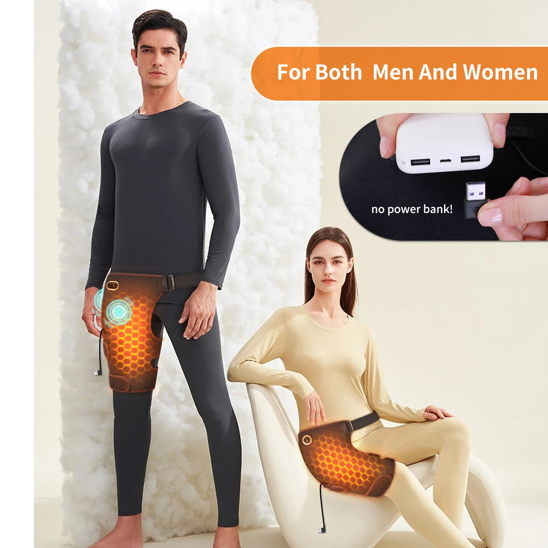 Heated Massage Waist Hip Support Brace with Heating Pad for Sciatica Pain Relief Hot Therapy for Lower Back Thighs And Buttocks