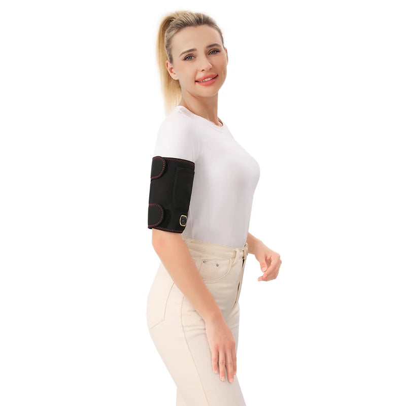 Heating Pad Arm Heated Wrap Brace for Wrist Elbow Arm Knee Ankle Leg 3 Heat Settings Cordless Wireless Timer USB Powered Winter