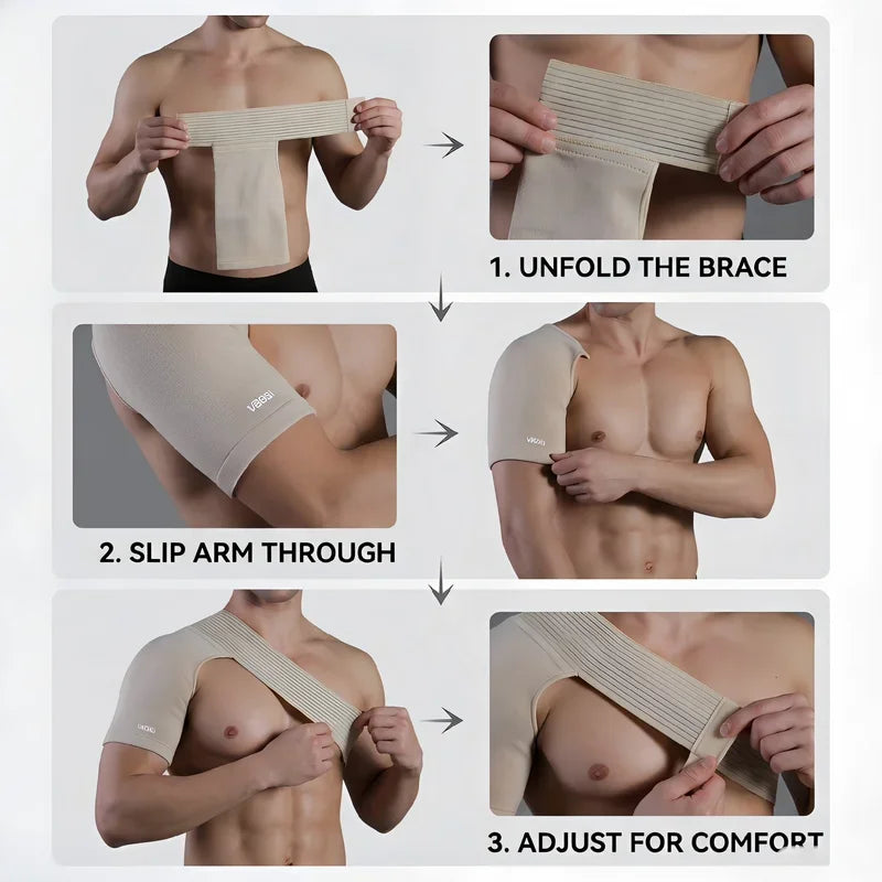 Adjustable Neoprene Shoulder Support Brace Breathable Shoulder Strap Pain Relief Injury Recovery Shoulder Protector ForMen Women