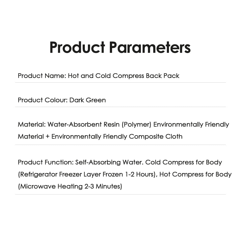 58*35cm Self-absorbing Water Knee Brace Pad Ice Packs Physiotherapy Hot & Ice Compress Heated Knee Leg Neck Shoulder Hip Wrap