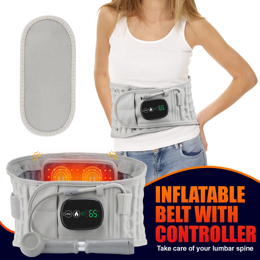 Heat Lumbar Brace Support Massager Waist Massager Back Belt Heath Care Comfortable Material for Office Workers Home Use