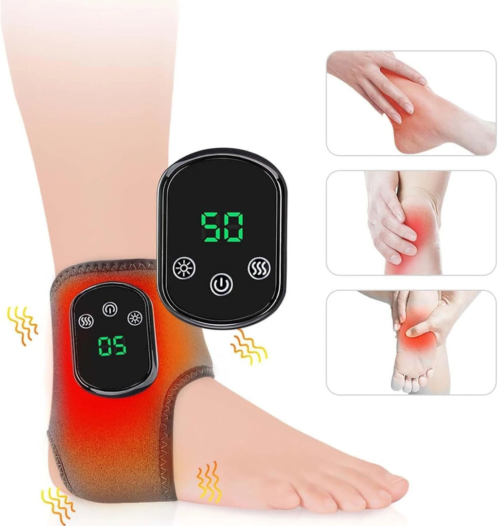 Electric Wrist Brace with Adjustable Hot Compress Vibration Massage Ankle Guard Band Carpal Tunnel Hand Foot Protection Tool