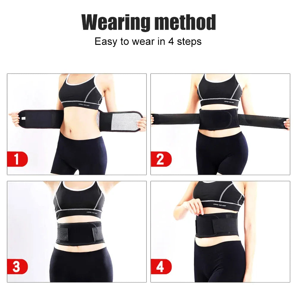 Thermal Magnetic Kidney Belt, Tourmaline Self-Heating Waist Brace - Pain Relief for Sciatica & Lower Back, Improve Kidney Health