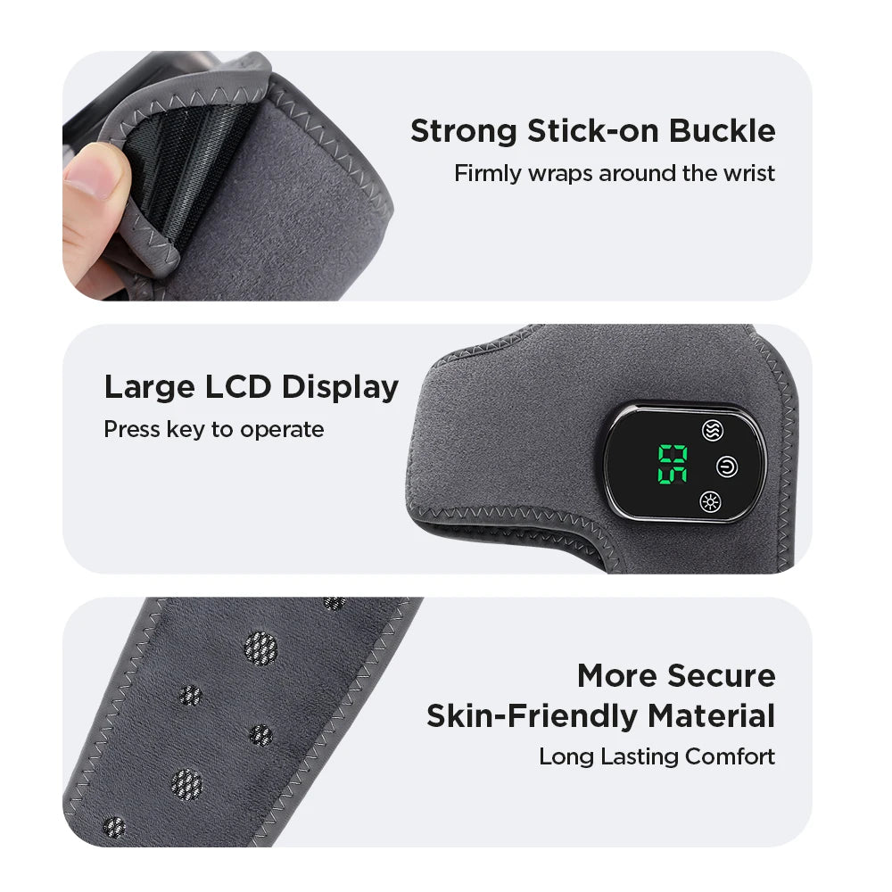 Electric Foot Ankle Massager with Heat Vibration Ankle Heating Pad for Achilles Tendonitis Plantar Fasciitis Hand Wrist Massager