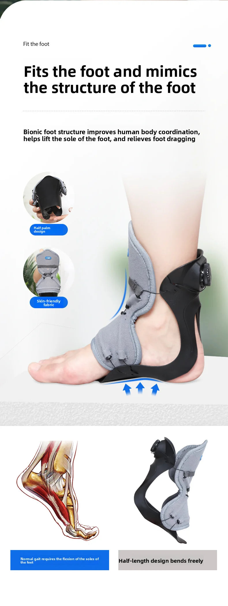 New Stroke Hemiplegia Rehabilitation Equipment Correction Varus Shoes Ankle Fixed Support Foot Ptosis Orthosis Brace