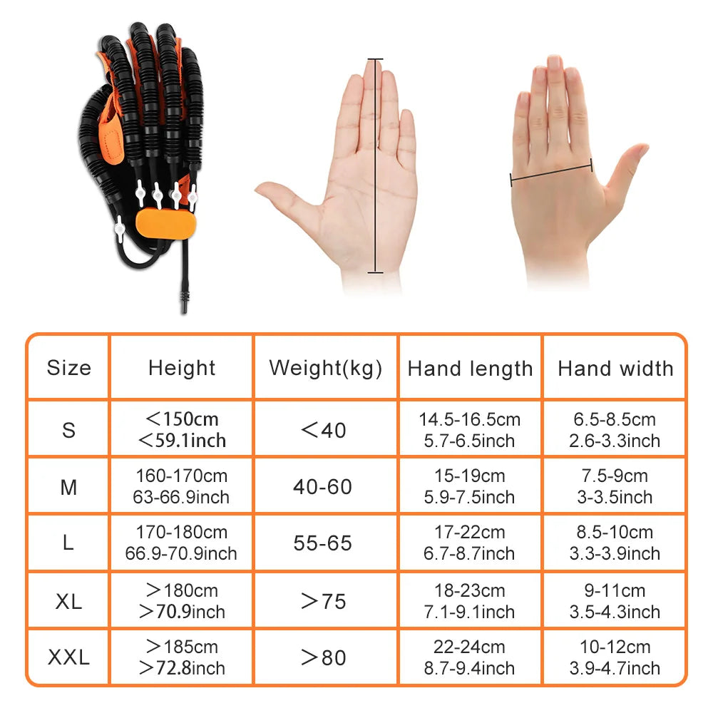 Heated Rehabilitation Robot Gloves Hemiplegia Stroke Physiotherapy Training Device Finger & Hand Function Workout Recovery Tool