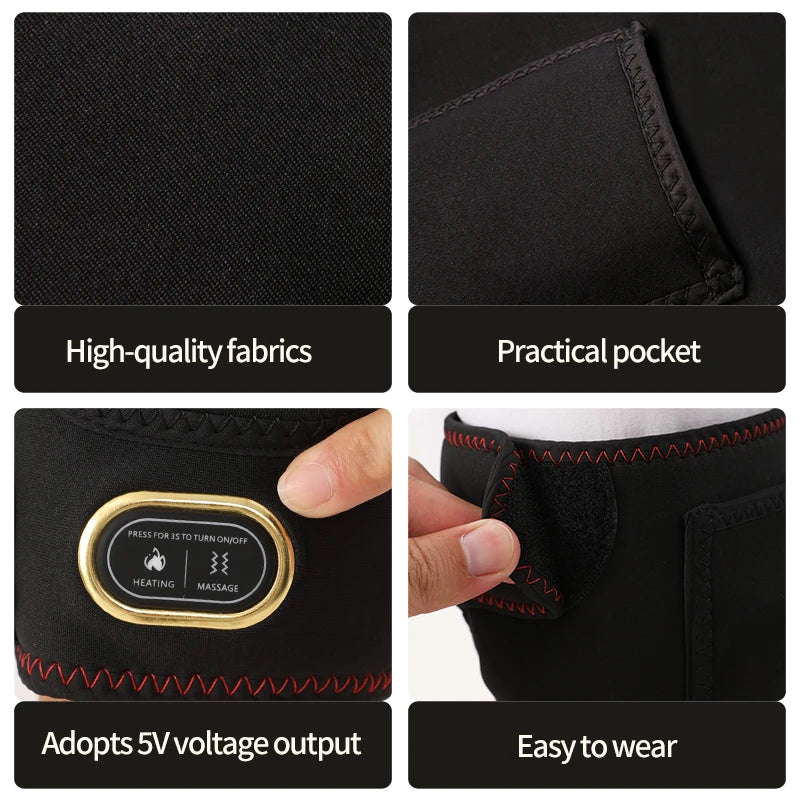 Heating Pad Arm Heated Wrap Brace for Wrist Elbow Arm Knee Ankle Leg 3 Heat Settings Cordless Wireless Timer USB Powered Winter