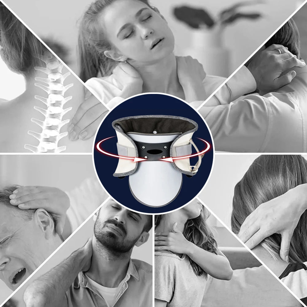 Inflatable Neck Traction Device Neck Hot Compress Cervical Vertebra Tractor Support Stretcher Posture Corrector Cervical Collar