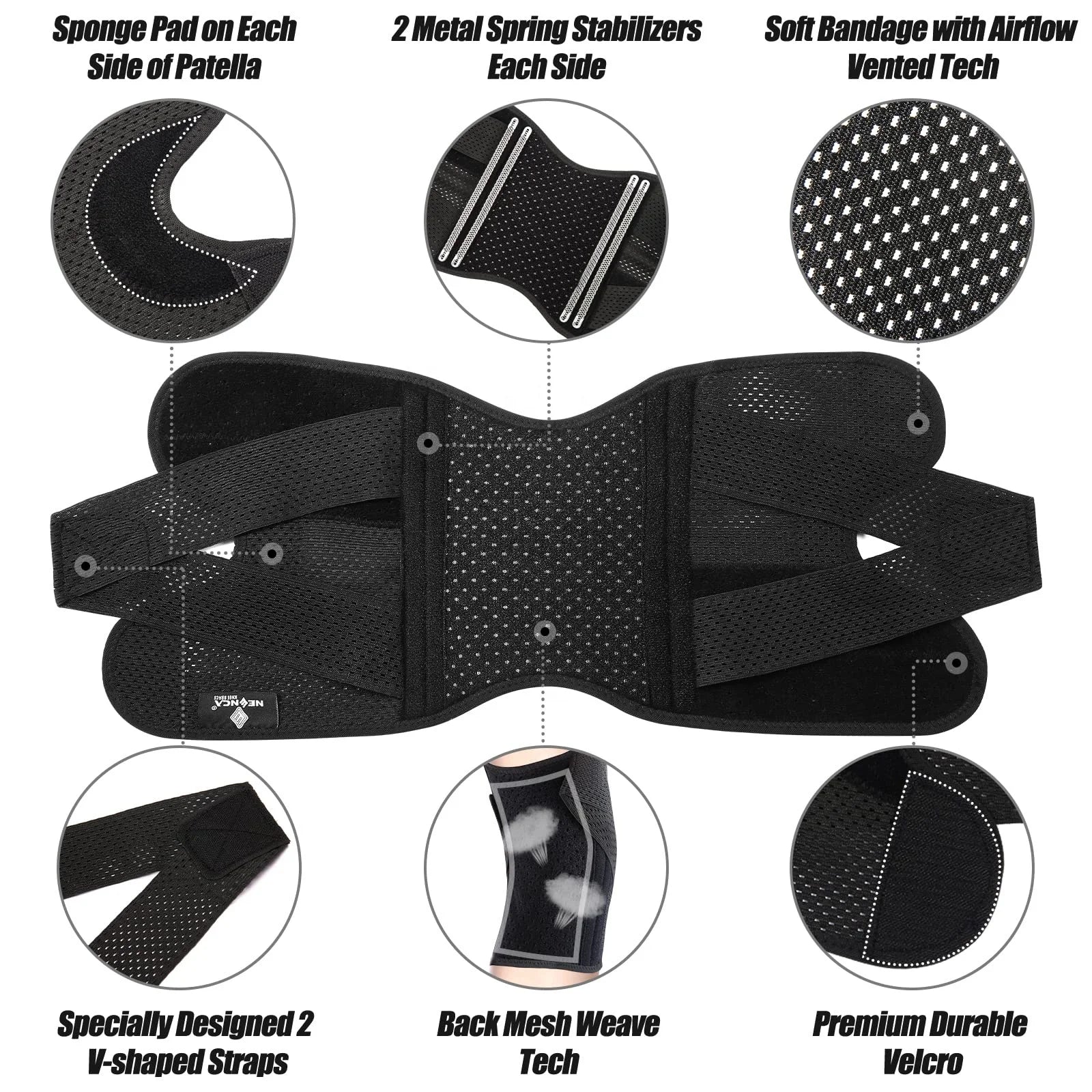 Meniscus Tear Knee Joint Injury Recovery with Knee Joint Bracket Adjustable Knee Joint Protective Sleeve for Sports Anti-sprain