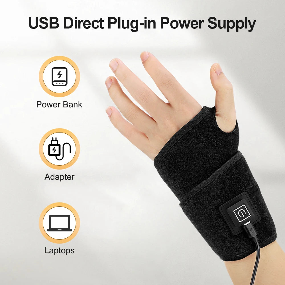 Red Light Therapy Strap 48 660nm & 850nm Wristband Brace LED Infrared Heating Pad Hand Carpal Tunnel Wrist Muscle Relieve Belt
