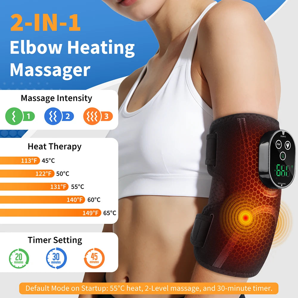 Cordless USB Electric elbow Adjustable Elbow Support Brace Electric Heating Elbow Pad warm Wrap Support Elbow Sleeve Protector