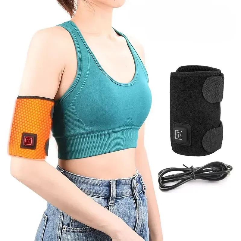 2/1PCS Electric Heated Knee Massager Brace Adjustable 3 Gear Temperature Elbow Protector Hot Compress Shoulder Protective Belt